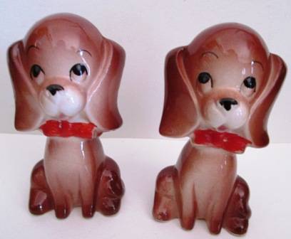 Set of Porcelain Doggy Salt & Pepper Shakers