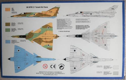 1995 Italeri KFIRC2-C7 Model Plane