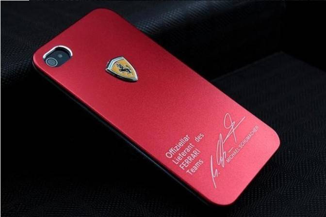 Iphone 4/4s Cover Ferrari Cover - Red Metal Frame