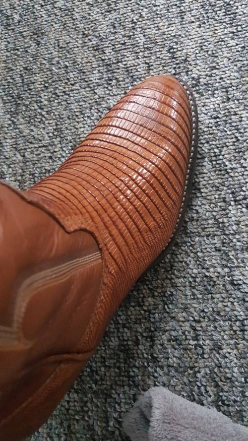 Vintage Cristobal Romero Hand-Crafted Lizard Western Boots