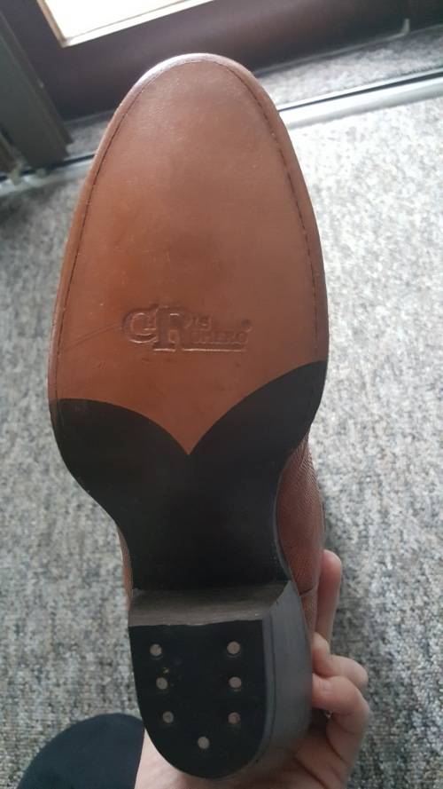 Vintage Cristobal Romero Hand-Crafted Lizard Western Boots