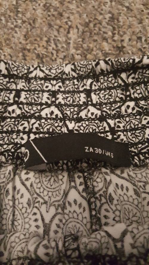 MRP Red Boho Gypsy Pants - Black & White Pattern