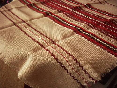 Vintage Folklore Hand Embroidered tablecloth 64 cm x 58 cm