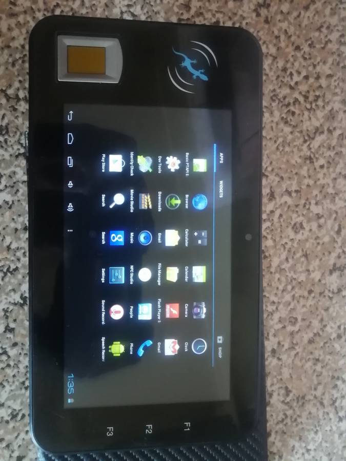 TazPad Android tablet fingerprint sensor 1.2 GHz clock-rate 1 GB of RAM WIFI, Bluetooth, ZigBee