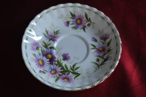 Royal Albert Flower Of The Month September "Michaelmas Daisy" Trio