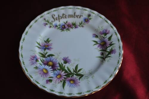 Royal Albert Flower Of The Month September "Michaelmas Daisy" Trio