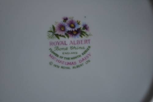 Royal Albert Flower Of The Month September "Michaelmas Daisy" Trio