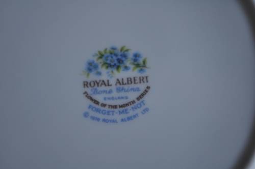 Royal Albert Flower Of The Month July "Forget - Me - Not" Trio