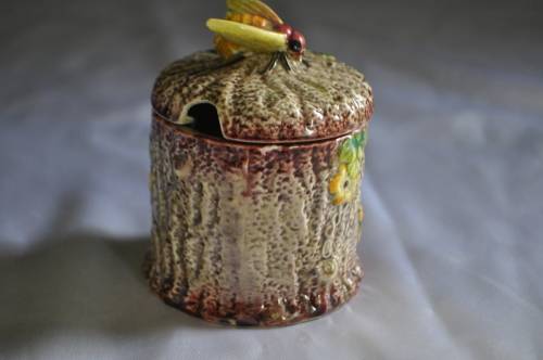 Vintage 1920's Marutomo Lidded Honey Pot
