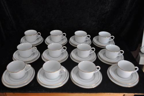 Noritake White Scapes "Lockleigh" 4061 12 x Trio's