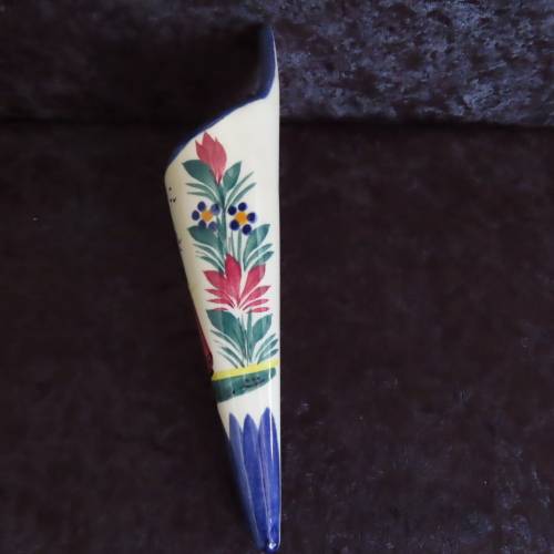 French HB Quimper Wall Pocket/Vase.