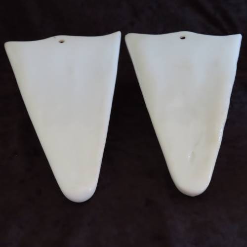 Glass Wall Pockets/Vases - Damaged!