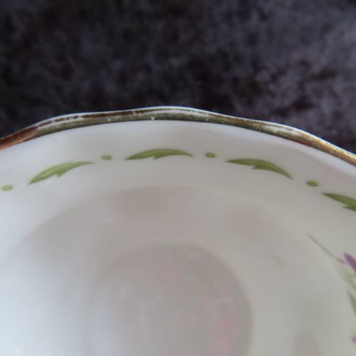 Royal Albert Flower Of The Month February Violets Large Coffee Duo