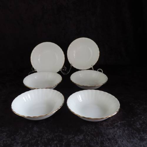 Roya Albert Val D'or Dessert Bowls x 6