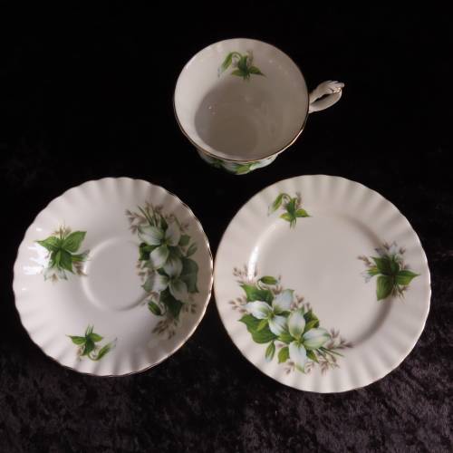 Royal Albert `Trillium` Tea Trio.