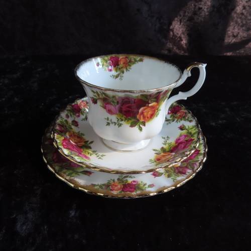Royal Albert "Old Country Roses" Tea Trio.