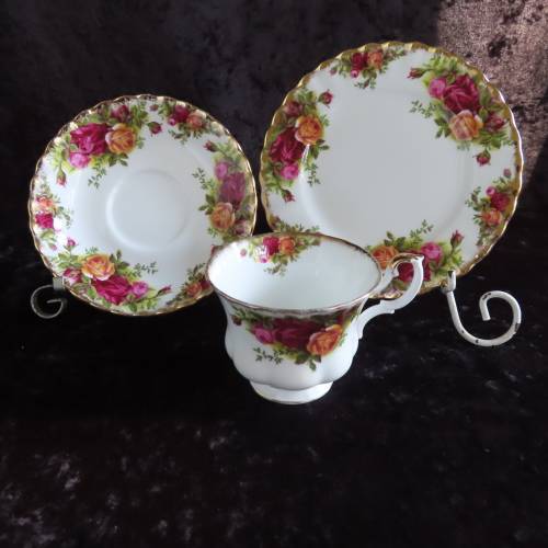 Royal Albert "Old Country Roses" Tea Trio.