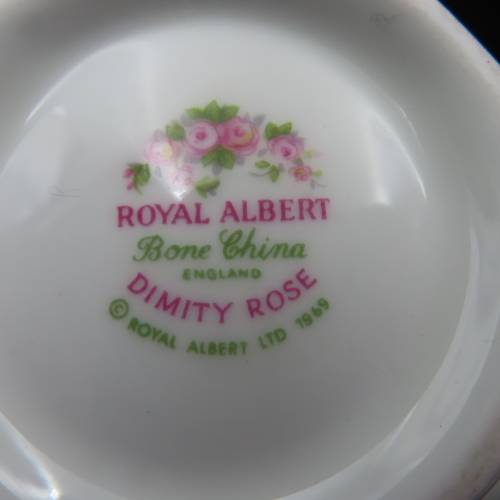 Royal Albert Dimity Rose Coffee Creamer & Sugar Bowl