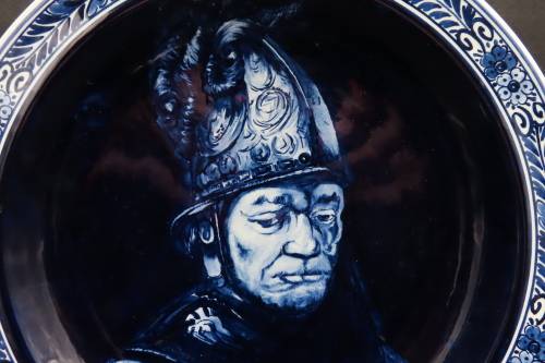 Delft `De Man Met De Gouden Helm` (Naar Rembrandt)