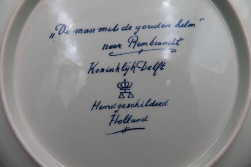 Delft `De Man Met De Gouden Helm` (Naar Rembrandt)
