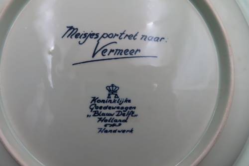 Blauw Delft Meisjes Portret Naar Vermeer