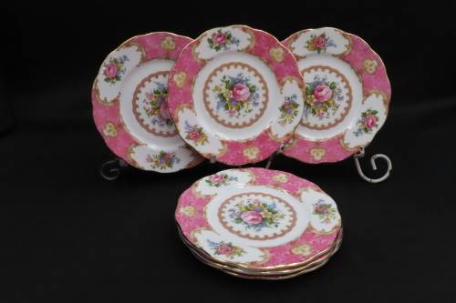 Royal Albert Lady Carlyle Cake Plates x 6 (16 cm in diam)