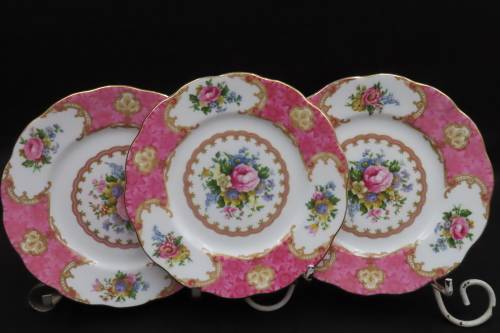 Royal Albert Lady Carlyle Cake Plates x 6 (16 cm in diam)