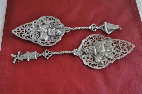 Dutch Silver Plated Cake Lifters