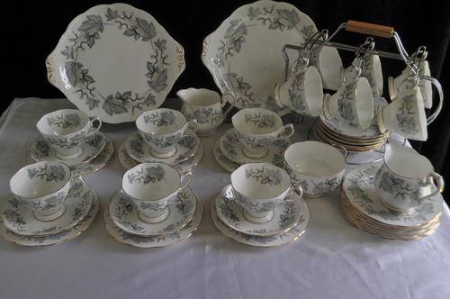 Royal Albert "Silver Maple" 41 Piece Tea Set