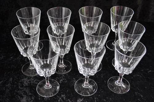 Crystal d'Argues Wine Glasses x 11   --  Damage Free !!!