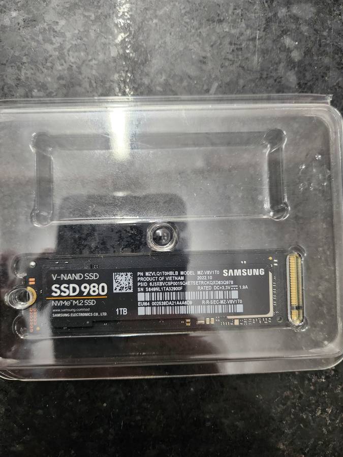 Samsung SSD 980 1TB Nvme