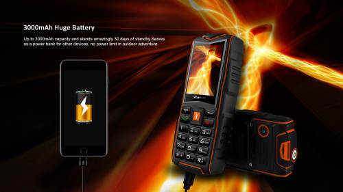 VKWORLD Stone V3 New Version 2.4" IP68 Waterproof / Dropproof / Dustproof Rugged Phone - Yellow