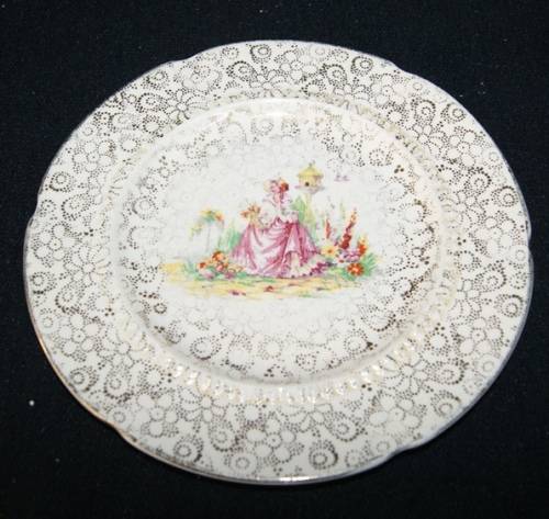 ANTIQUE H&K TUNSTALL CRINOLENE LADY SIDE PLATE @@@ CRAZZY LOW START