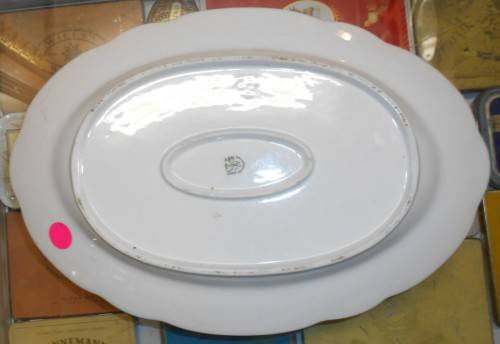 Vintage Moritz Zdekauer ( MZ ) Czech Pink Floral Platter