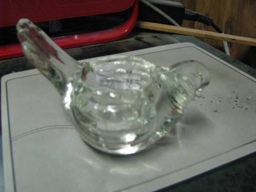 VINTAGE GLASS BIRD EGGCUP