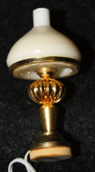 Functioning Brass Doll House Lamp
