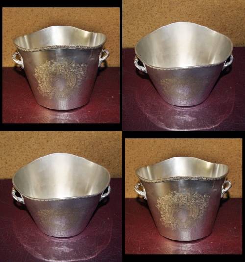 STUNNING ETCHED SILVERPLATED ICE BUCKET @@@ CRAZZYYY LOW START