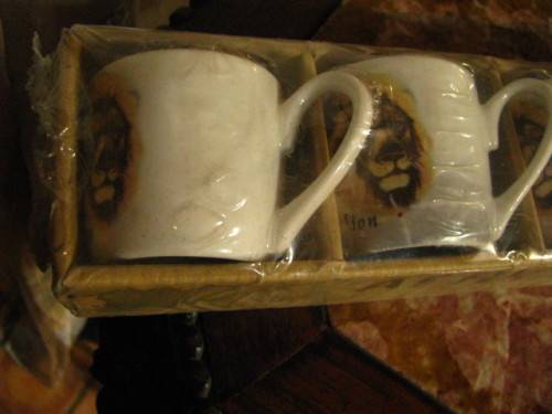 DM84Sale African Big 5 Small Coffee Mugs in Original Packaging @@@ Crazy Low R1 Start
