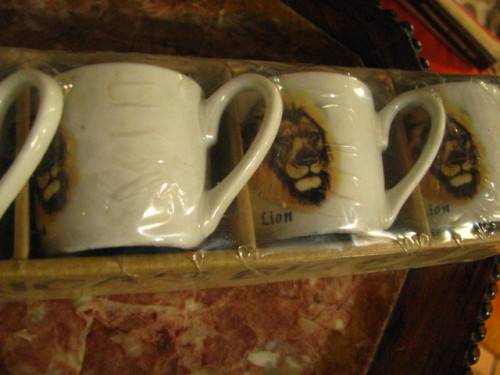 DM84Sale African Big 5 Small Coffee Mugs in Original Packaging @@@ Crazy Low R1 Start