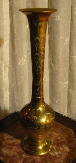 DM84Sale Beautiful Tall Brass Vase @@@ Crazy Low R1 Start