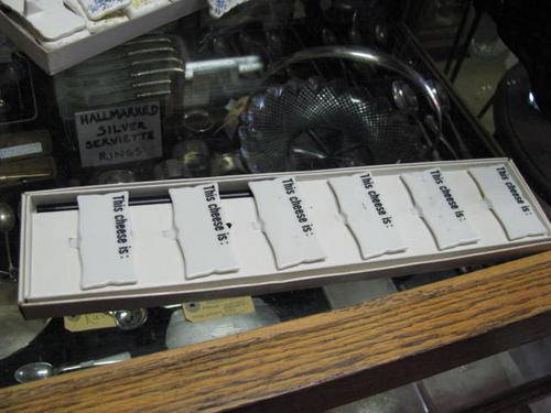 SET OF 6 PORCELAIN CHEESE MARKERS...... HAVE CHEESE AND WINE PARTIES IN STYLE
