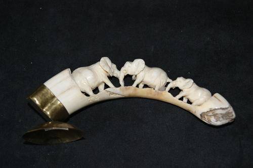 Signed Carved tusk
