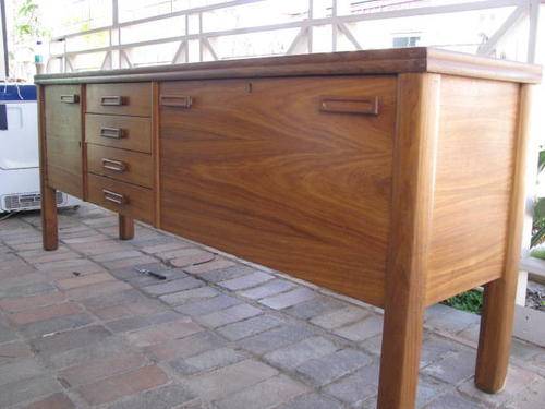 A  1950'S RHODESIAN TEAK SIDEBOARD