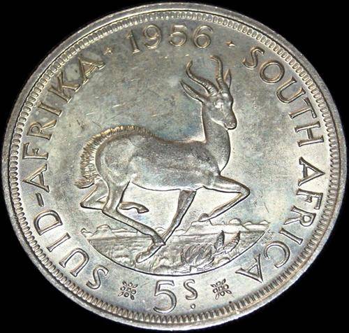 South Africa - 1956 CROWN 5s - PROOF - Mintage LOW 1700