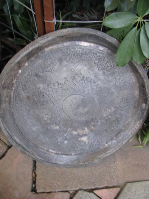 A BRITANNIA ASHBURN AND SONS ENGRAVED TRAY ON FEET...SHEFFIELD ENGLAND @CRRRRAAAAZZZY R1 START