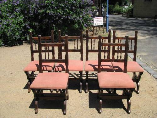 relist!!SET OF 6 1960'S-70'S SPINDLE BACK CHAIRS..STRUCTURALLY SOUND..BID PER CHAIR. @CRAZY R1 START