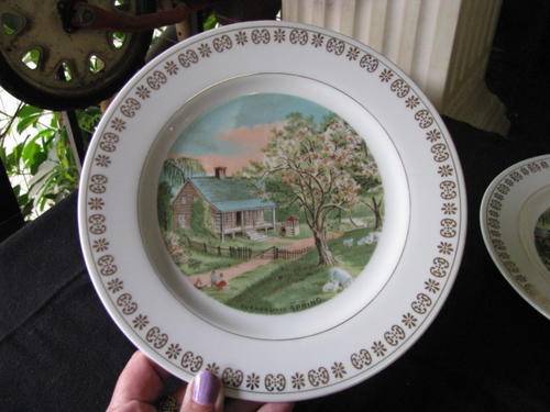 A GORGEOUS CURRIER & IVES WALL DISPLAY PLATE DEPICTING "SPRING"@ CRRAAAZZY R1 START