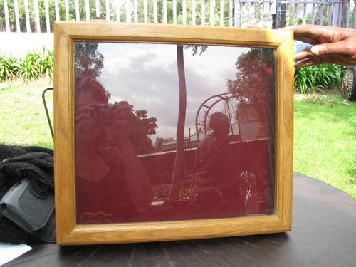 A PAIR OF LOVELY VINTAGE WOOD DISPLAY CABINETS WITH HINGED GLASS FRONT.... BID IS PER EACH