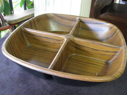 A RETRO 1950'S-60'S 4 DIVISION SERVING BOWL @CRAZY R1 START