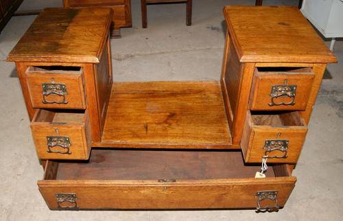 Teak Spook Spiel 5 Drawer Dressing Table